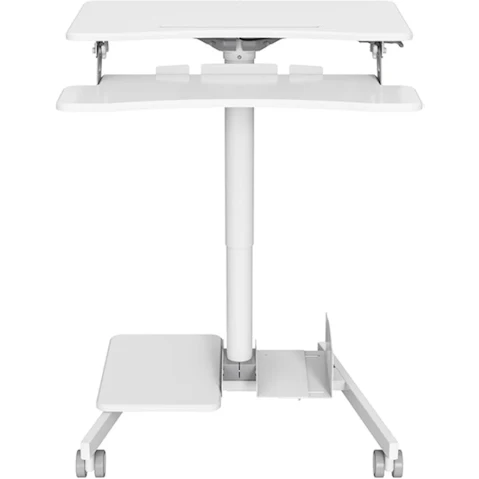 Screenmounts Home/Office Adjustable Mobile Sit Stand Desk with Keyboard Tray - 71cm