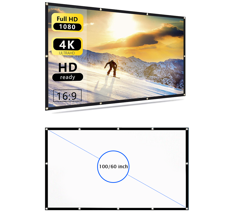 HOD Portable Foldable Projector Screen 100 Inch Harvey Norman