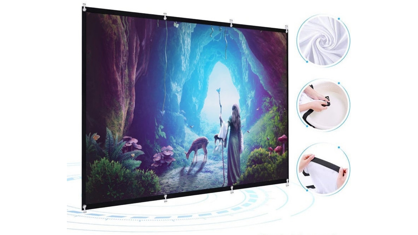 HOD Portable Foldable Projector Screen 100 Inch Harvey Norman