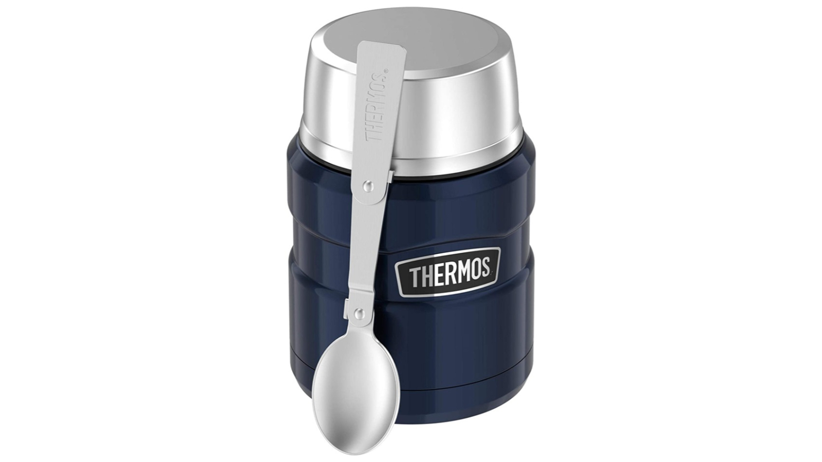 Thermos 470ml Stainless King Insulated Food Jar with Spoon - Midnight Blue