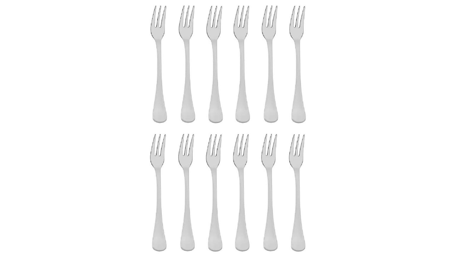 Tablekraft Set of 12 Elite Stainless Steel Oyster Fork