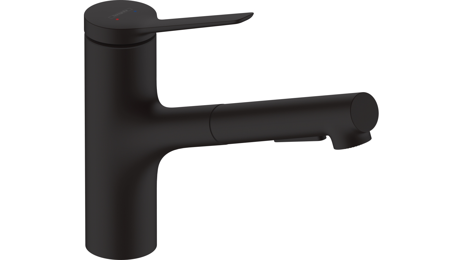 Hansgrohe Zesis M33 Single Lever Kitchen Mixer 150 with Pull-Out Spray, 2jet - Matte Black