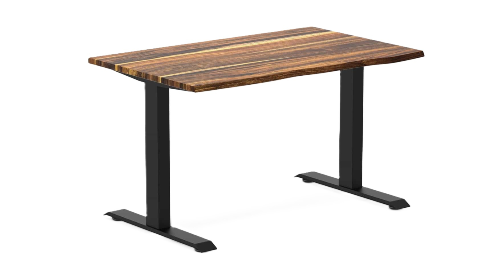 Desky 120 x 75cm Zero Pheasantwood Hardwood Office Desk - Matte Black