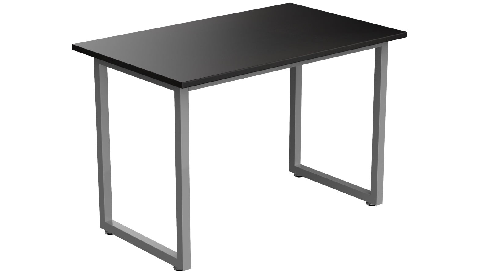 Desky Fixed Office Side Table - Black/Grey