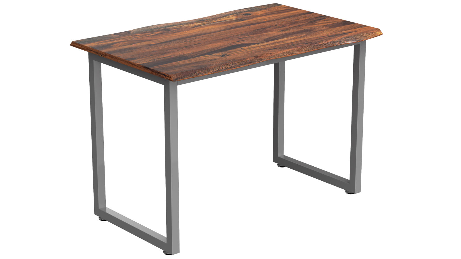 Desky Fixed Office Side Table - Pheasantwood/Grey