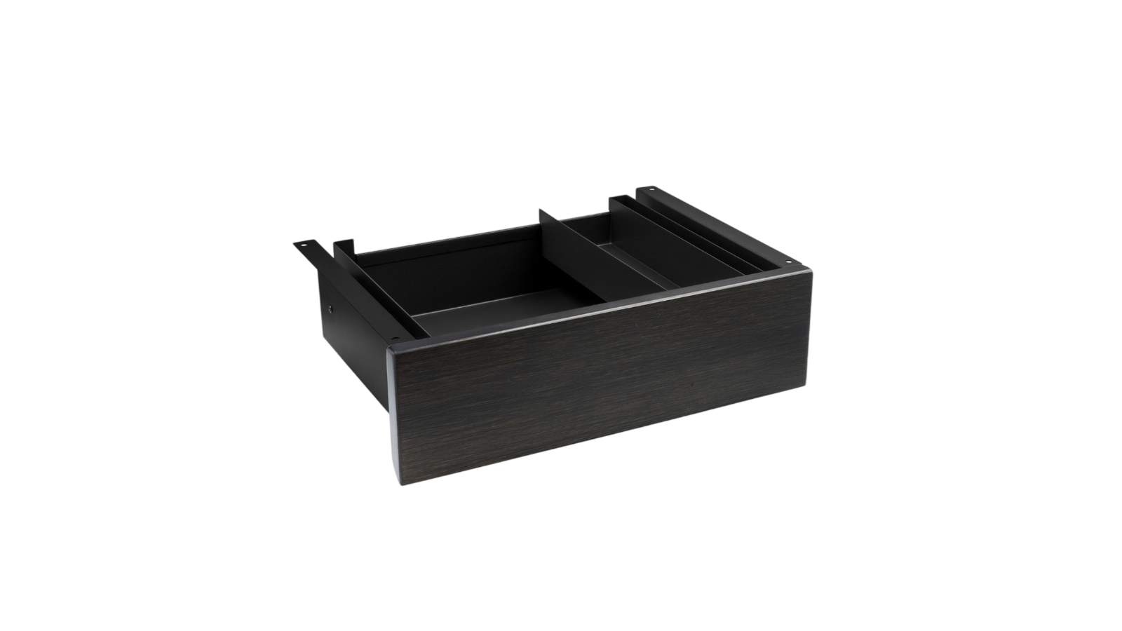 Desky Dark Bamboo Minimal Under Desk Drawer - Black