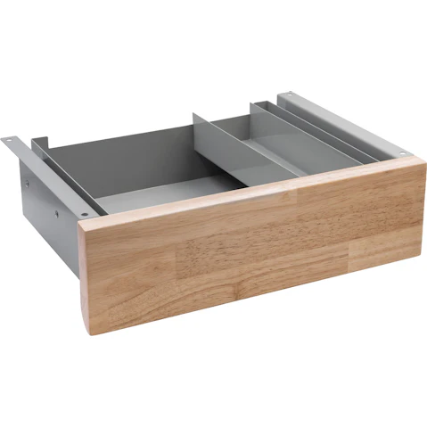 Desky Minimal Natural Rubberwood Under-Desk Drawer - Grey
