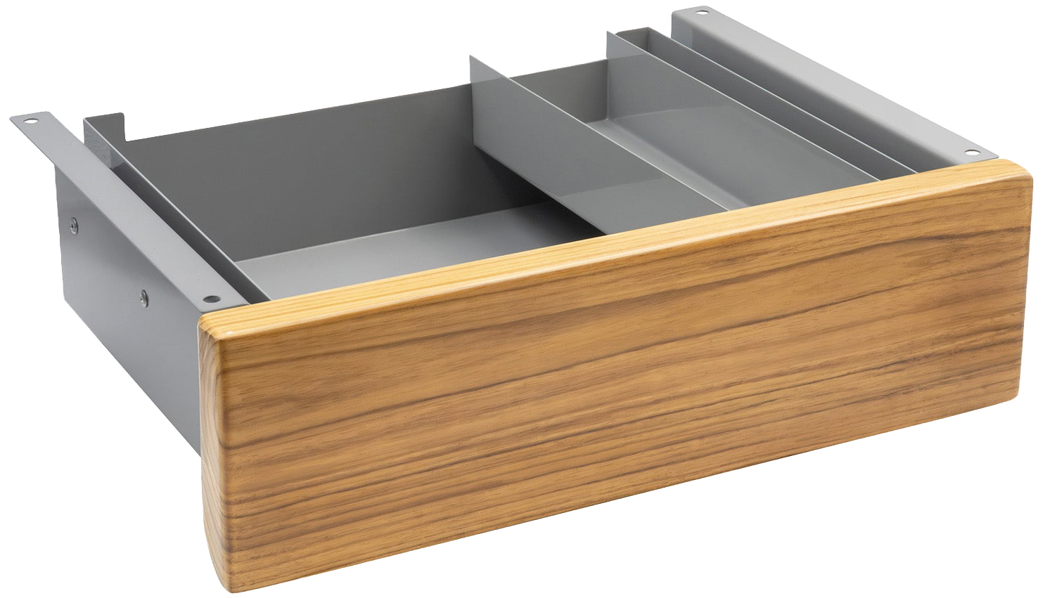 Desky Minimal Teak Hardwood Under-Desk Drawer - Grey