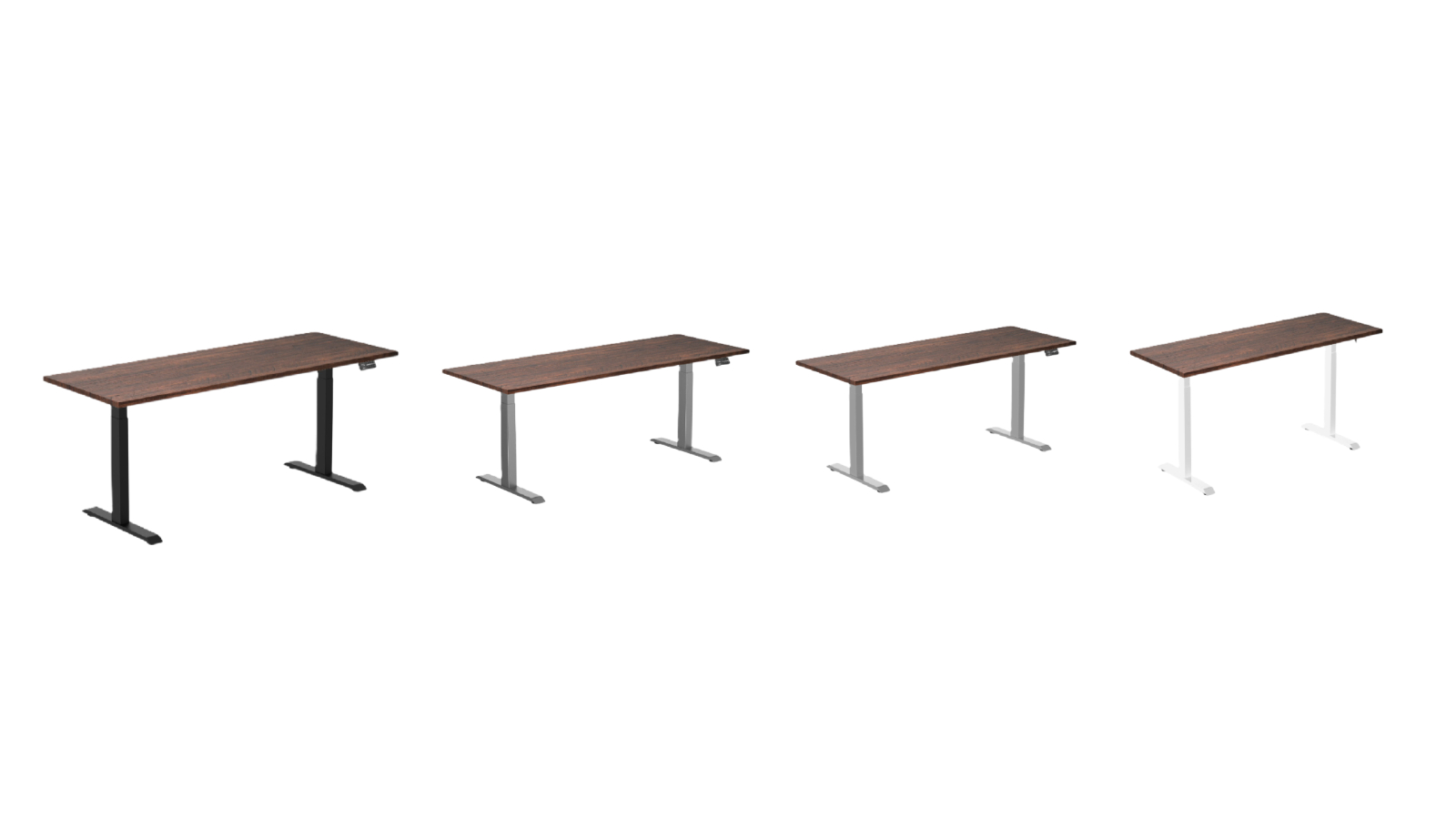 Desky American Rustic Pine Dual Softwood Sit Stand Desk