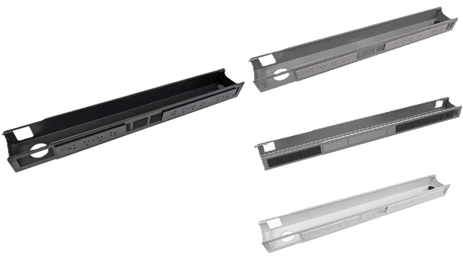 Desky 10 Plugs Integrated Cable and Power Channel