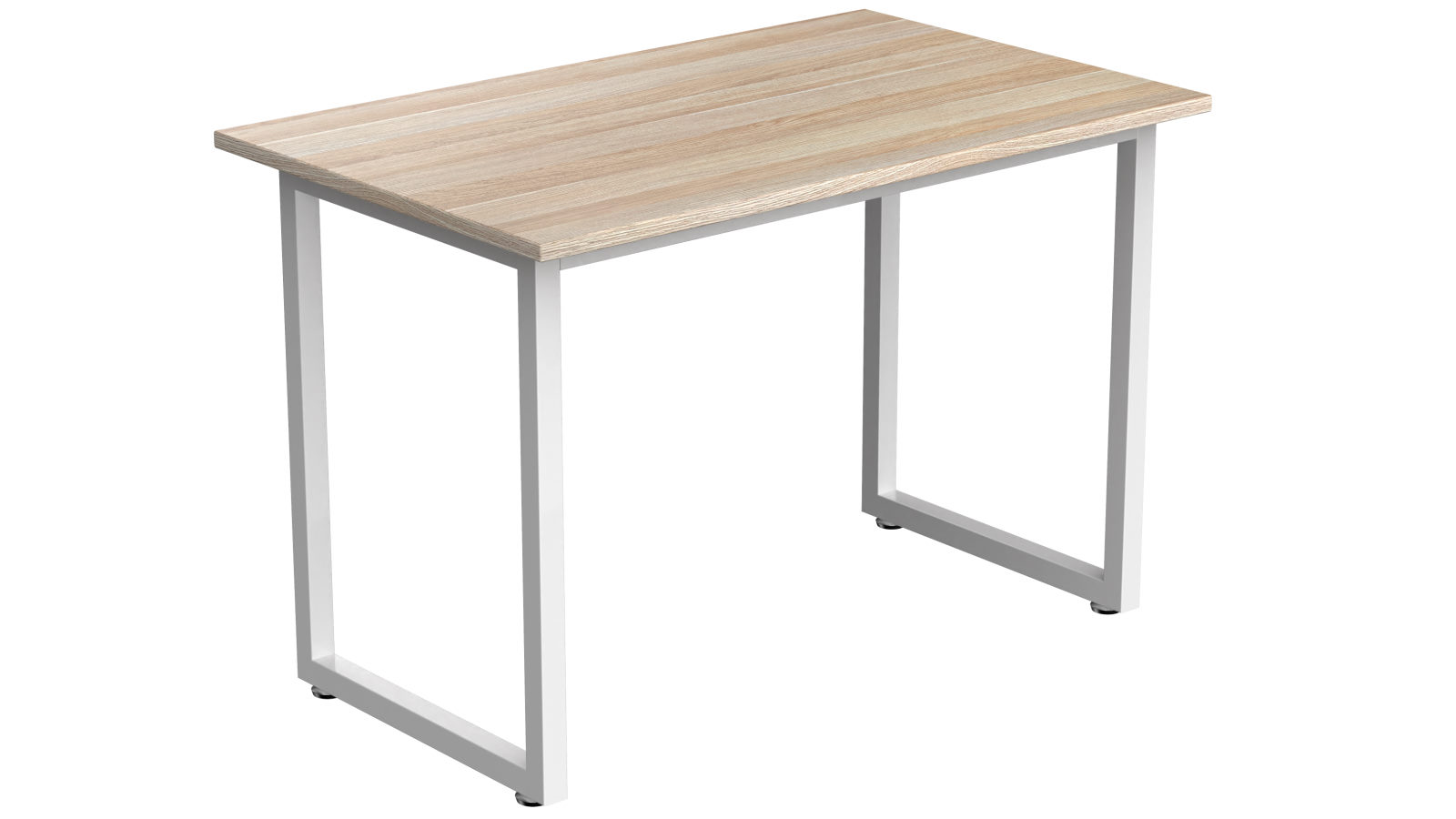 Desky Fixed Office Side Table - Classic Oak/White