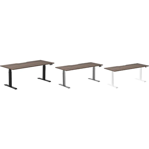 Desky Jarrah Legno Dual Scalloped Melamine Sit Stand Desk