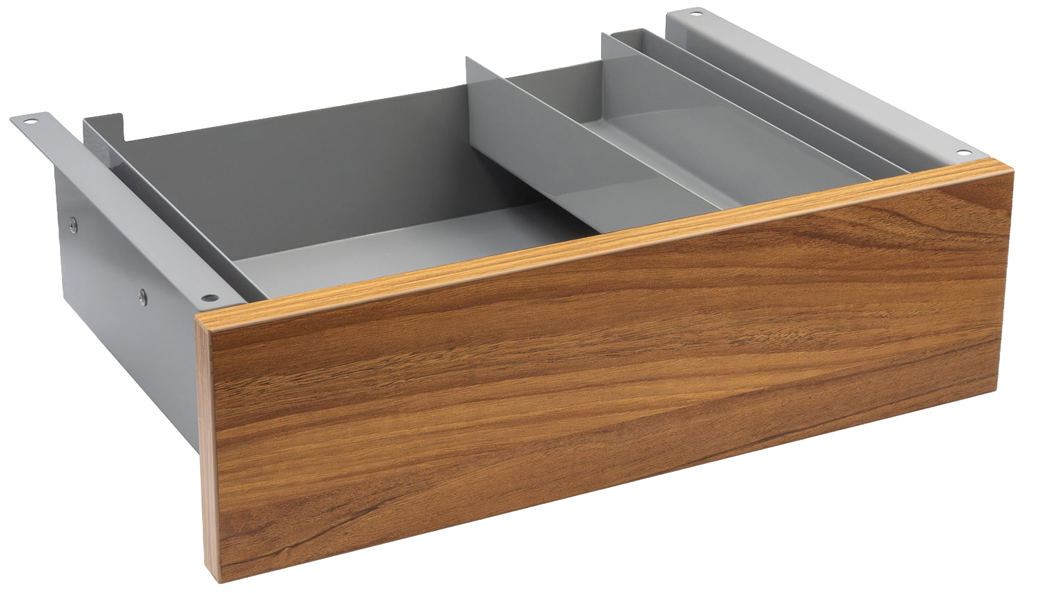 Desky Minimal Prime Oak Melamine Under-Desk Drawer - Grey