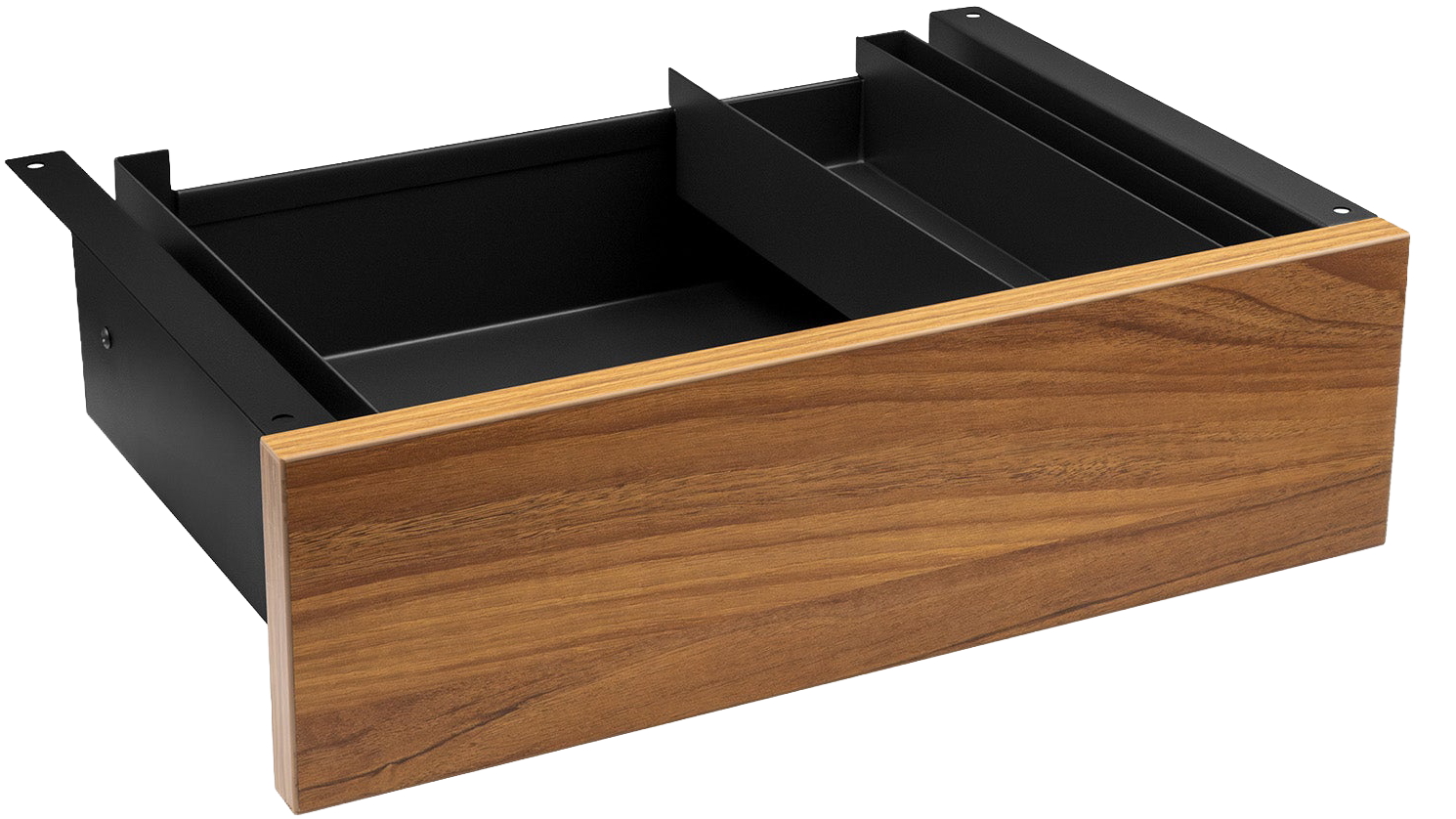 Desky Minimal Prime Oak Melamine Under-Desk Drawer - Black