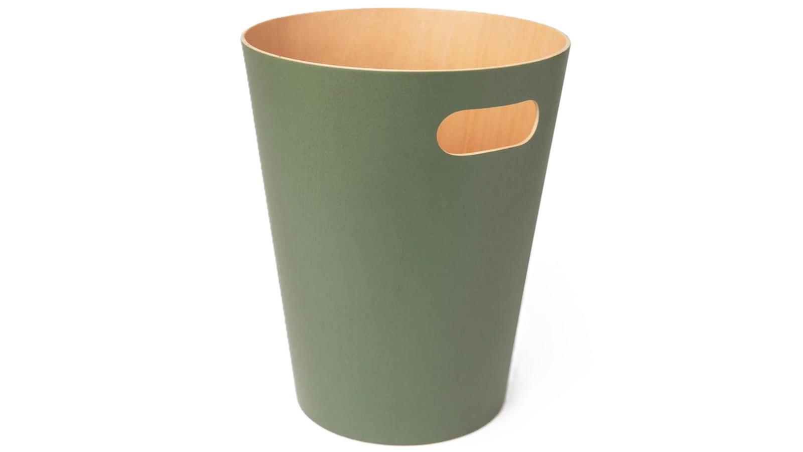 Desky Wooden Rubbish Bin - Olive Green