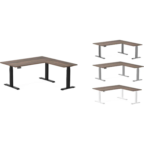 Desky Jarrah Legno Eco L-Shape Melamine Sit Stand Desk