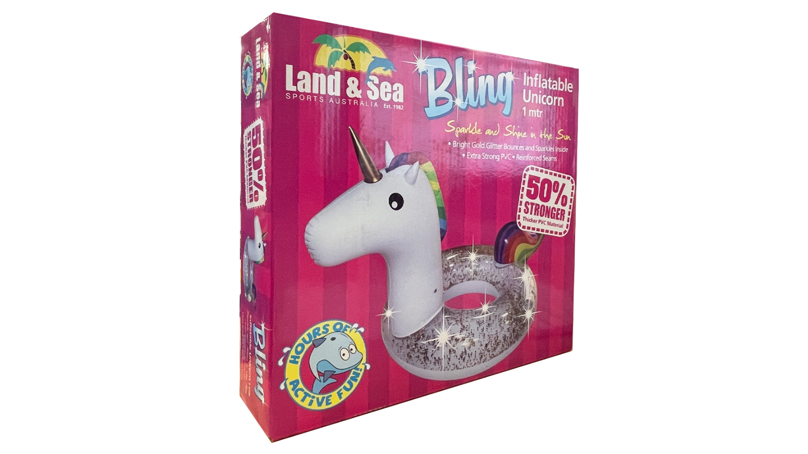 Land and Sea Sports Australia Inflatable Bling Unicorn Ring Pool Float
