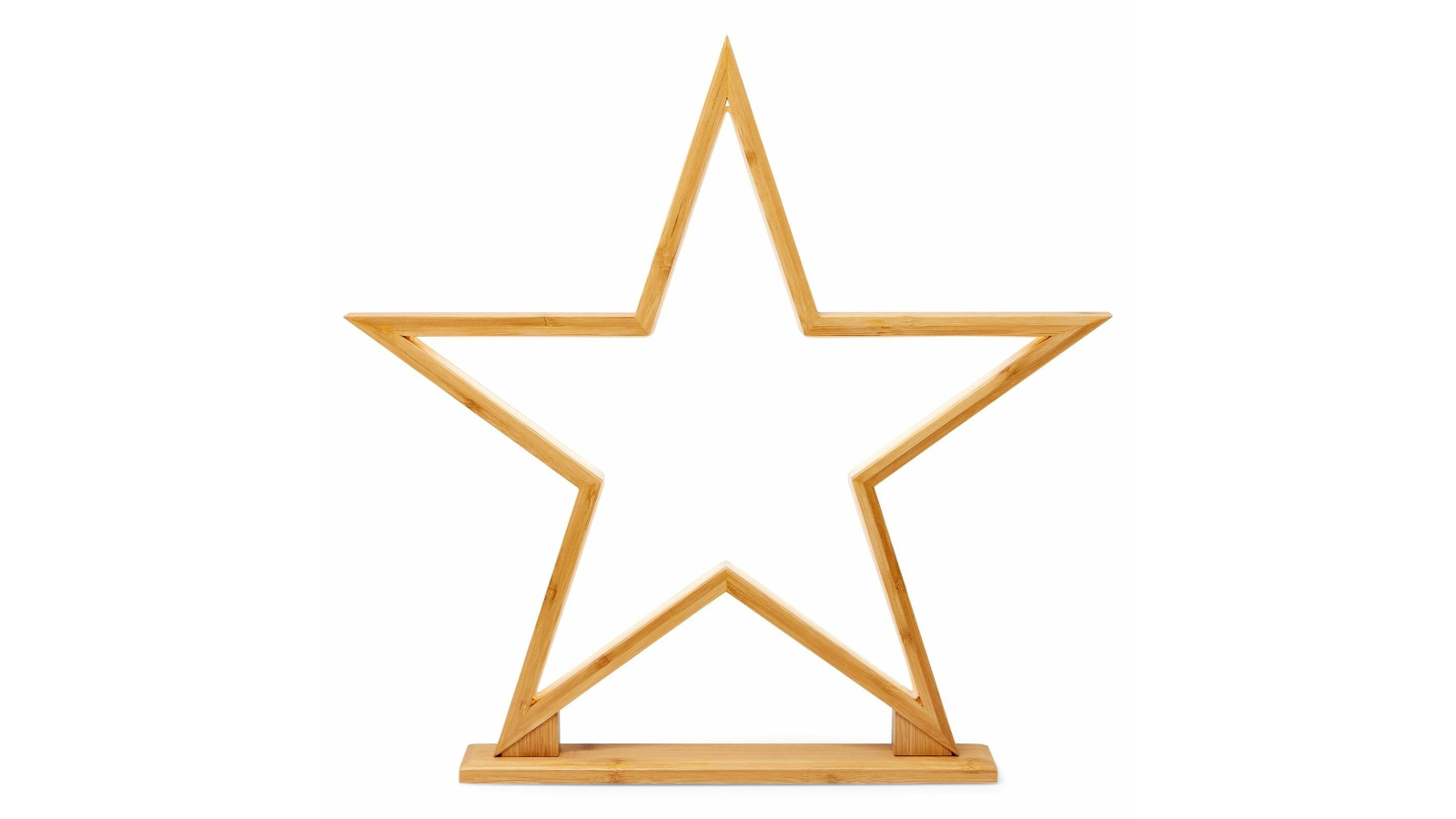New Oriental Large Bamboo Star LED Table Lamp - Natural