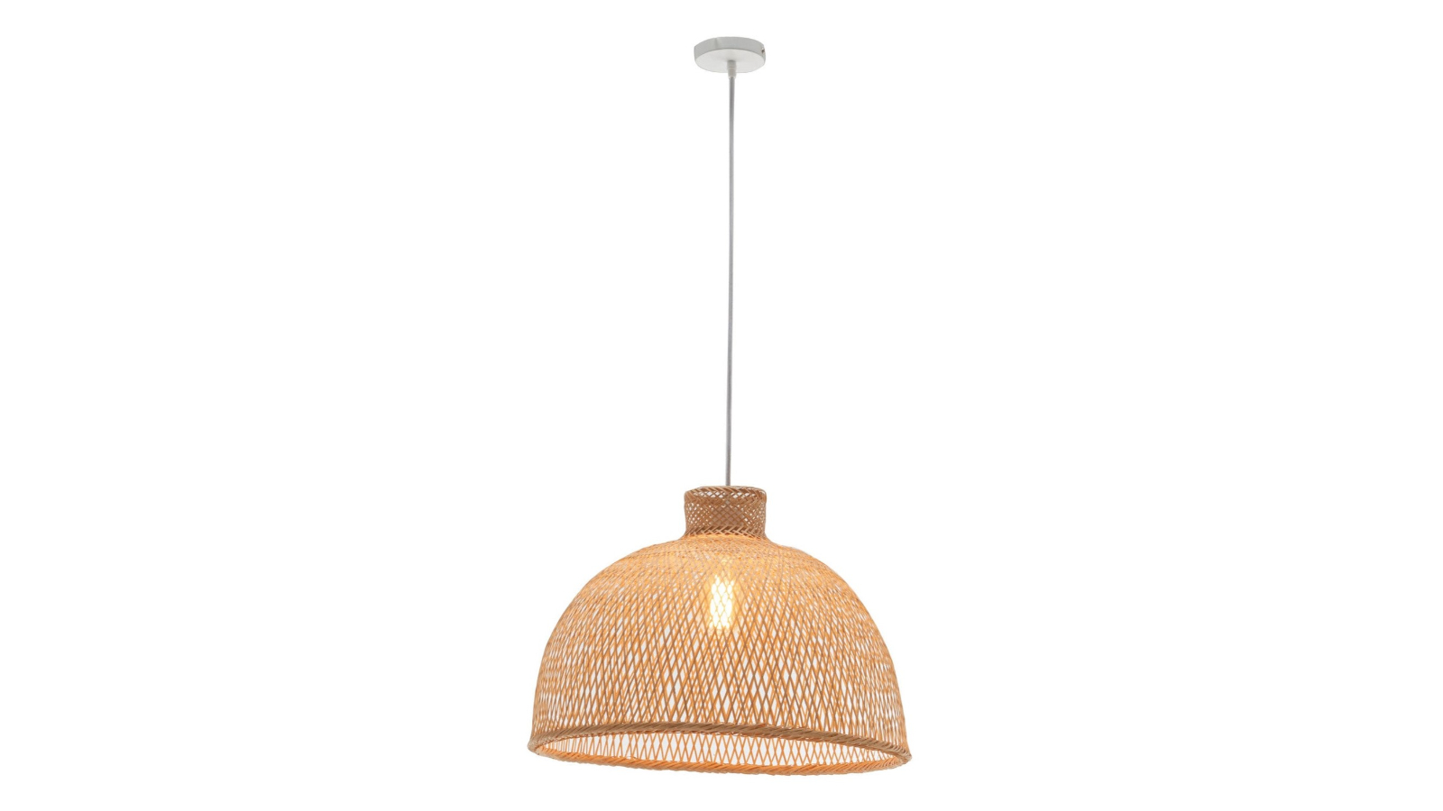 New Oriental Natural Woven Bamboo Dome Pendant Hanging Lamp
