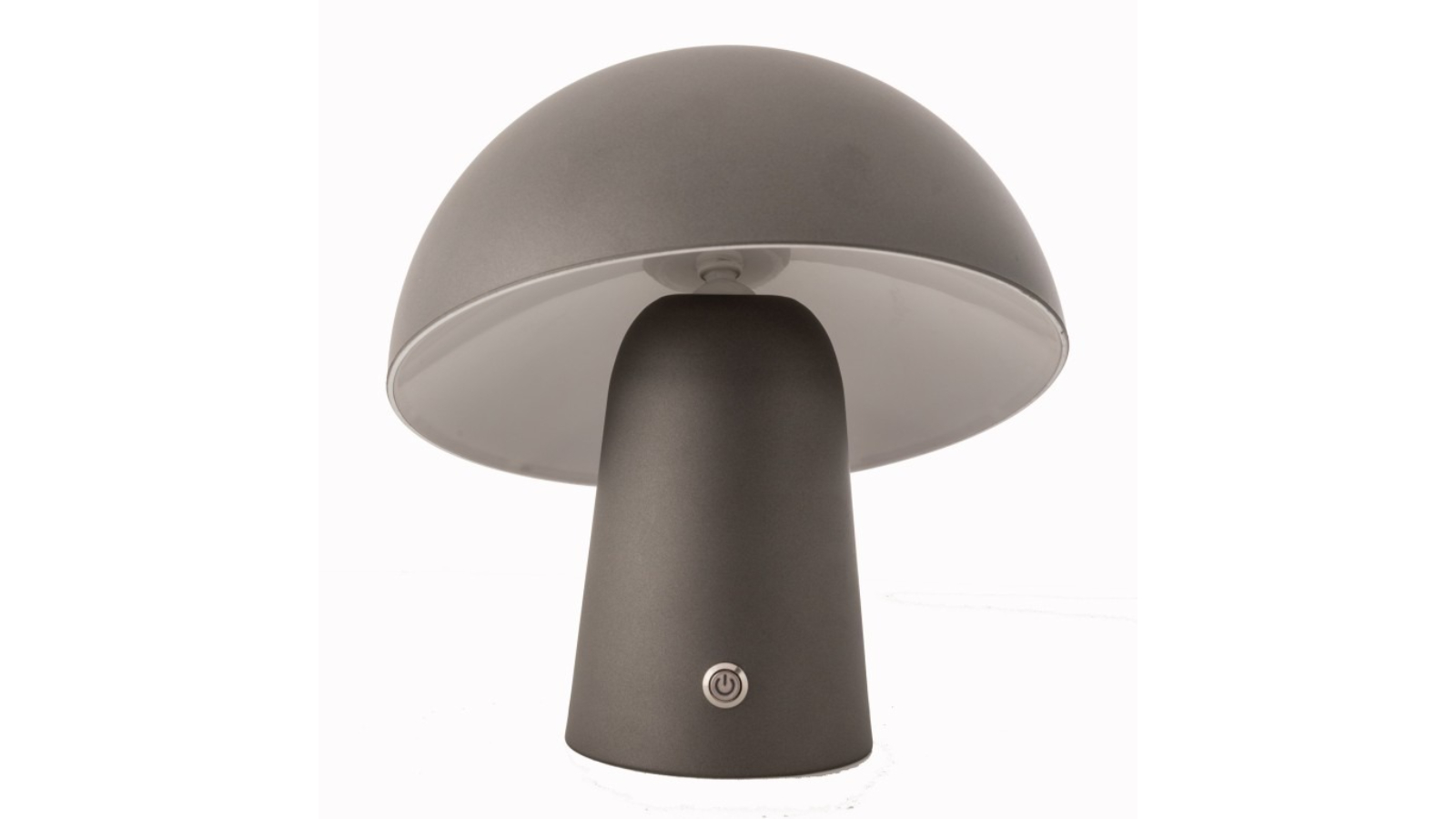 New Oriental Mario Steel Grey USB Rechargeable Mushroom Table/Desk Lamp