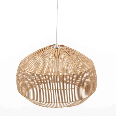New Oriental Natural Hand-Woven Bamboo Cage Pendant Lamp