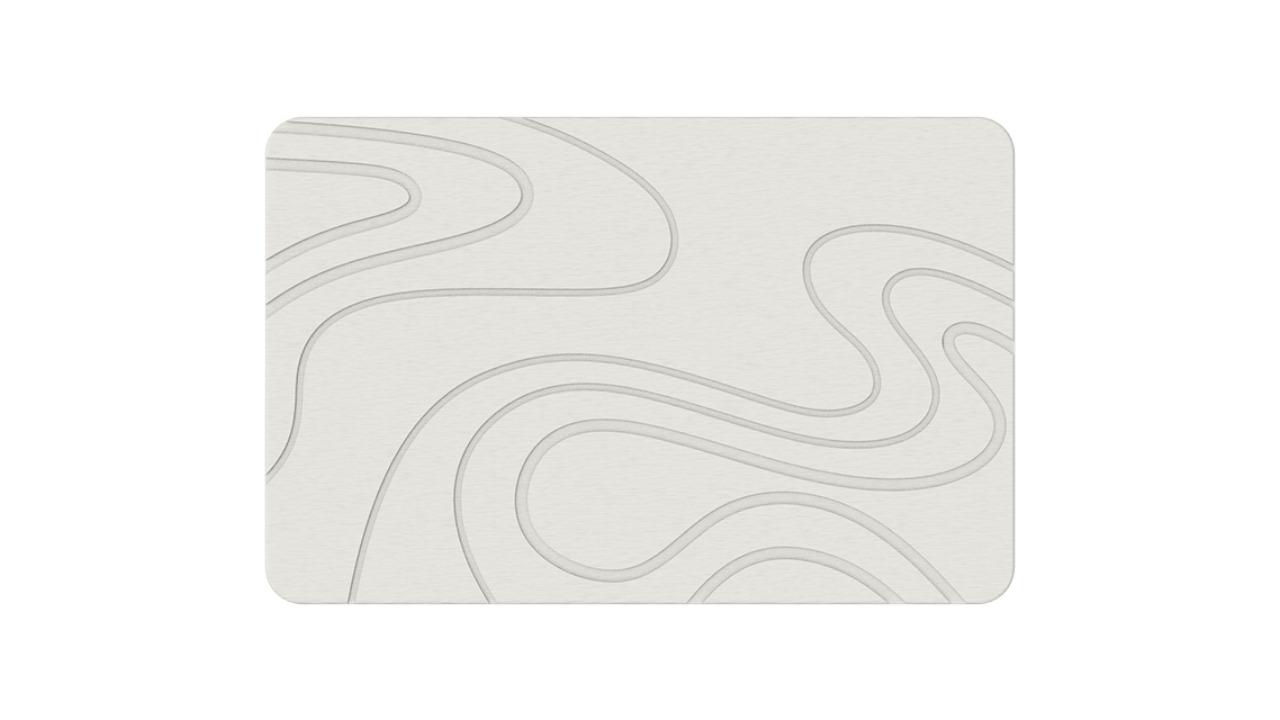 New Oriental Hard Diatomite Flow Bath Mat - Off White