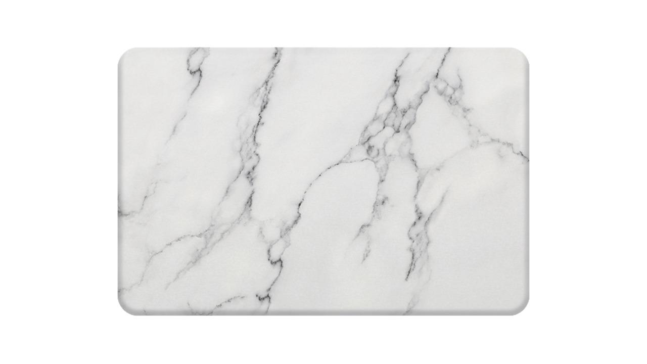 New Oriental Hard Diatomite Marble Print Bath Mat - Off White