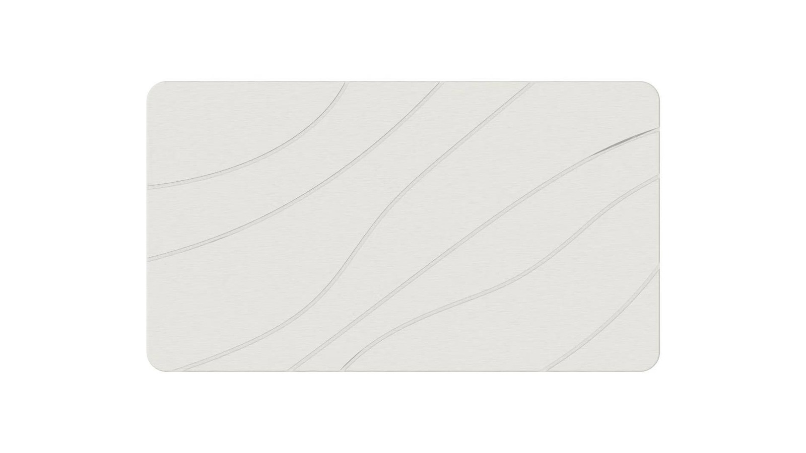 New Oriental 76.2cm Lines Hard Diatomite Bath Mat - Off White