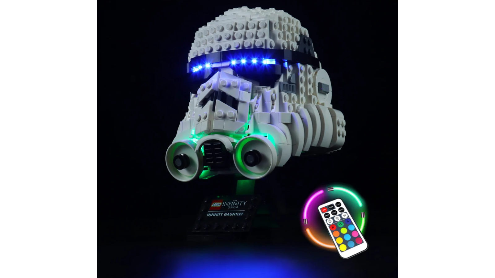 Brick Shine Light Kit for LEGO Star Wars Stormtrooper Helmet - Remoted Version