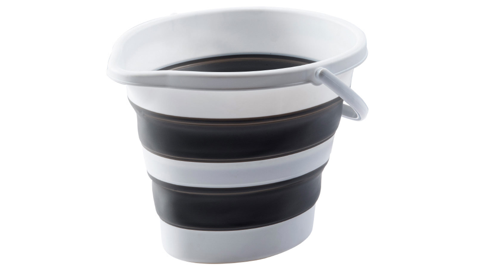 New Oriental 10L Foldable Drop Shape Bucket - Grey/White