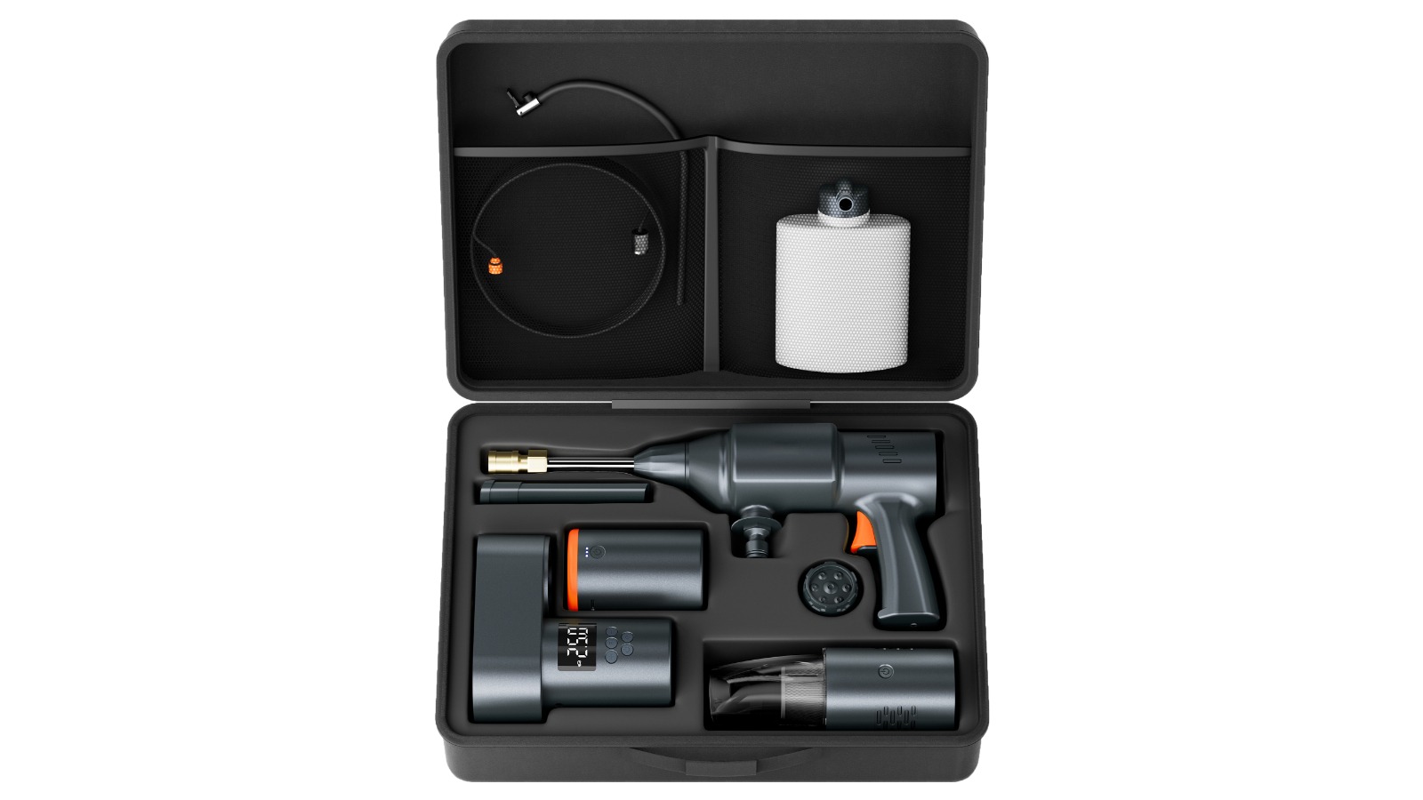New Oriental 4-in-1 Portable Car Washer and Inflator Kit