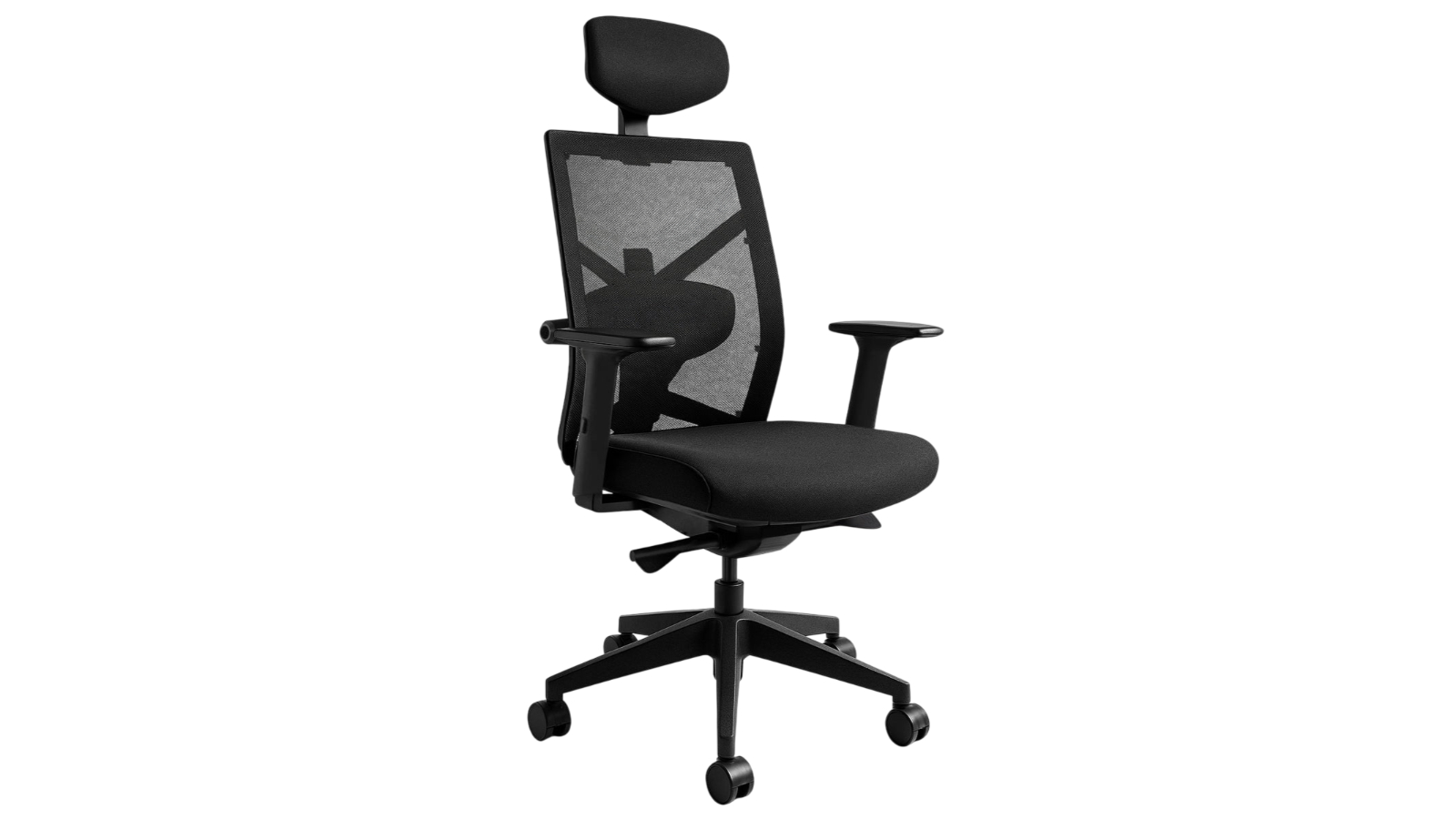 Desky Elite Ergonomic Chair with Headrest - Black