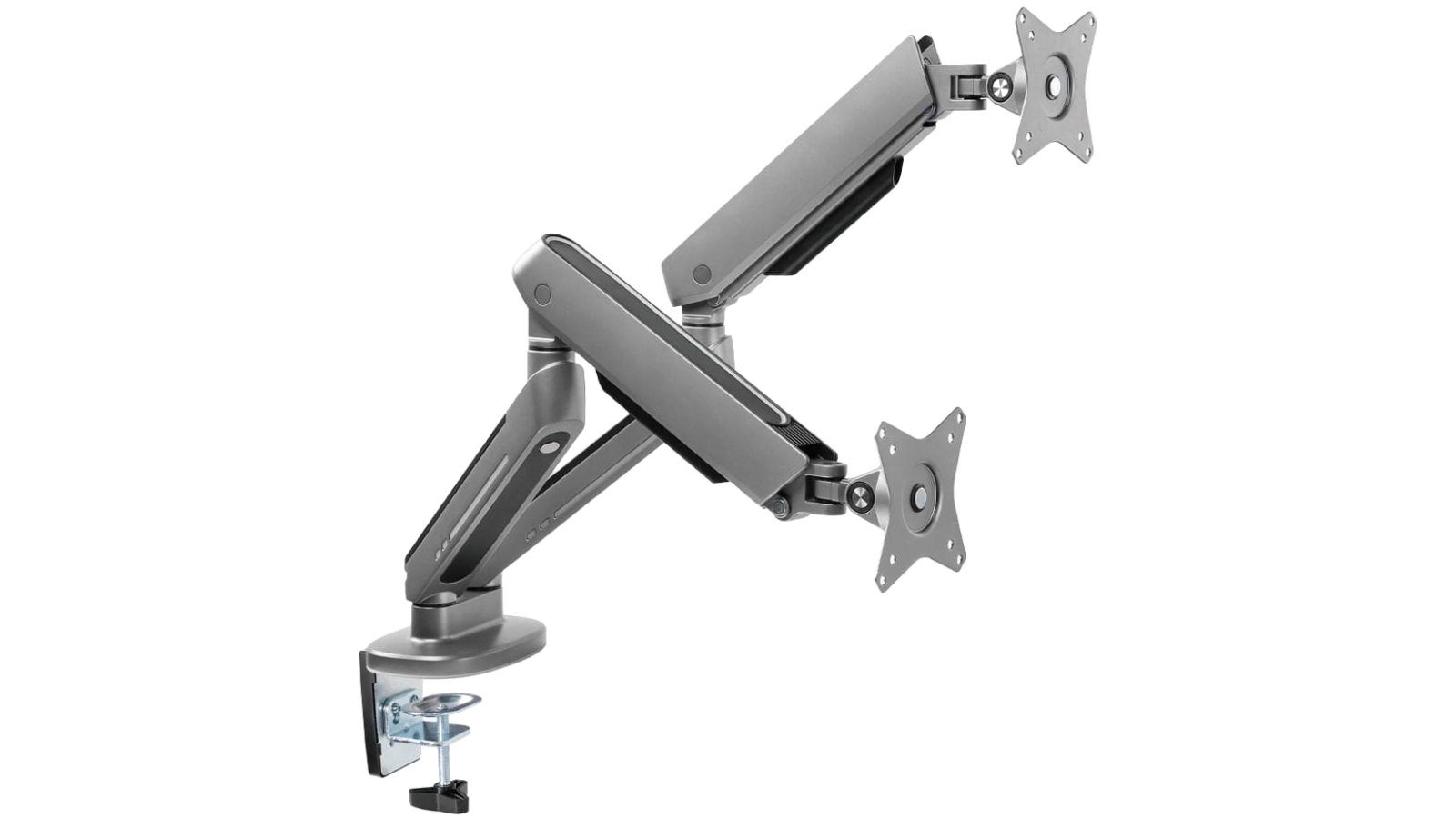 Desky Dual LED Monitor Arm - Space Grey