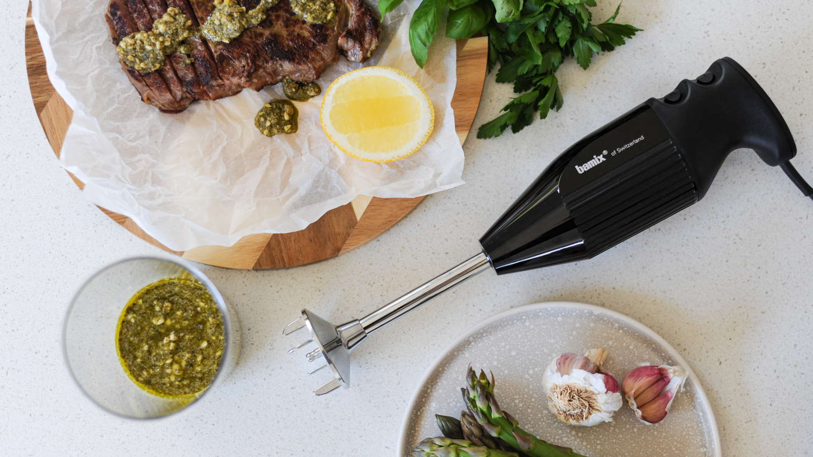 Bamix Speciality Grill Chill BBQ Immersion Stick Blender Black