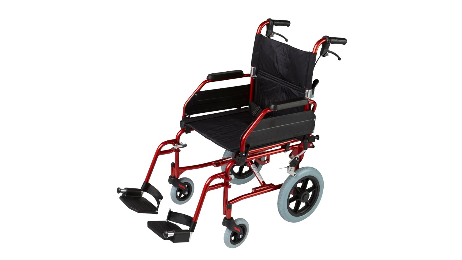 Max Mobility TA1 12inch Rear Wheels Transit Wheelchair - Red