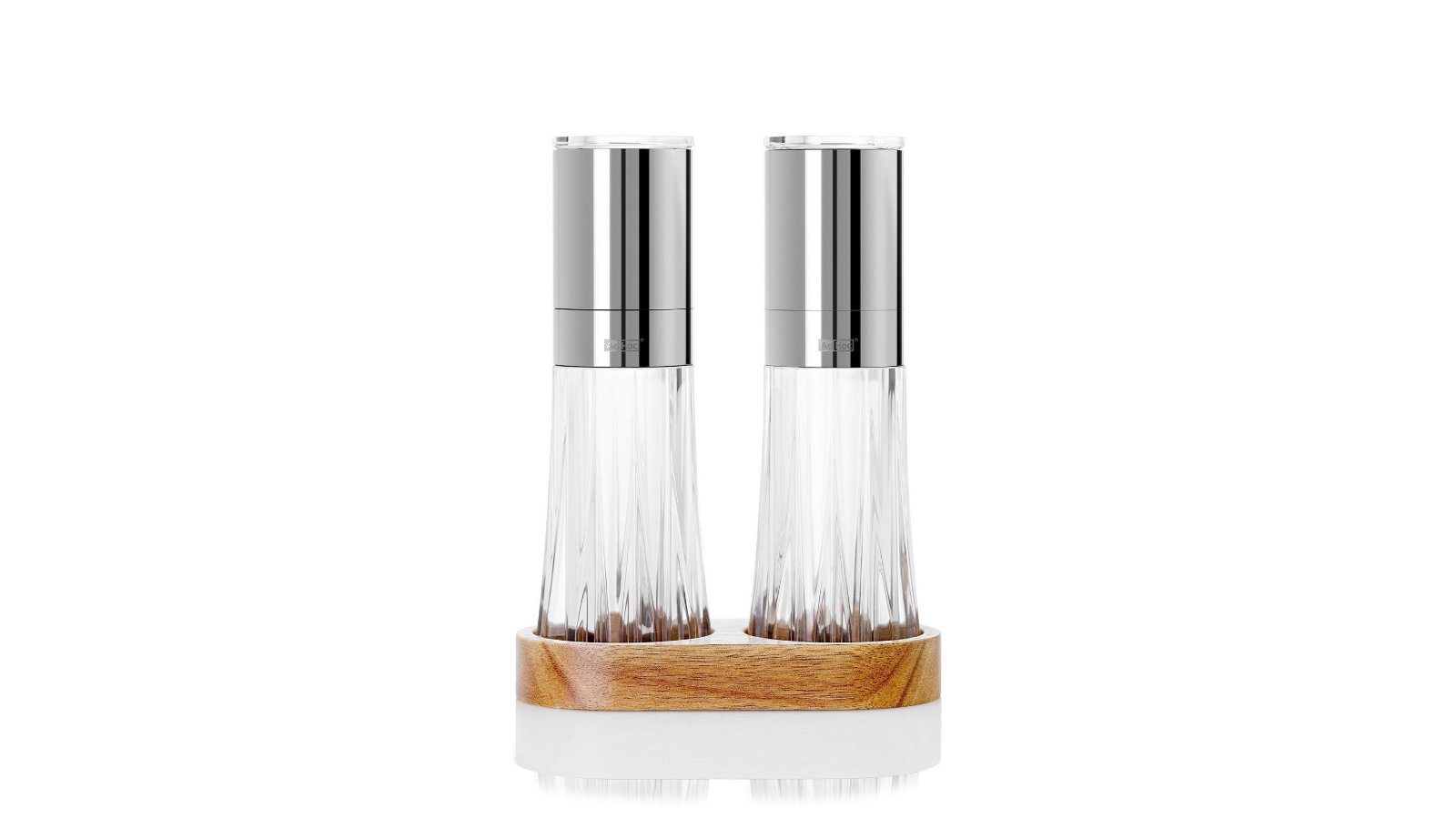 Adhoc Menage Crystal Salt and Pepper Mill Set