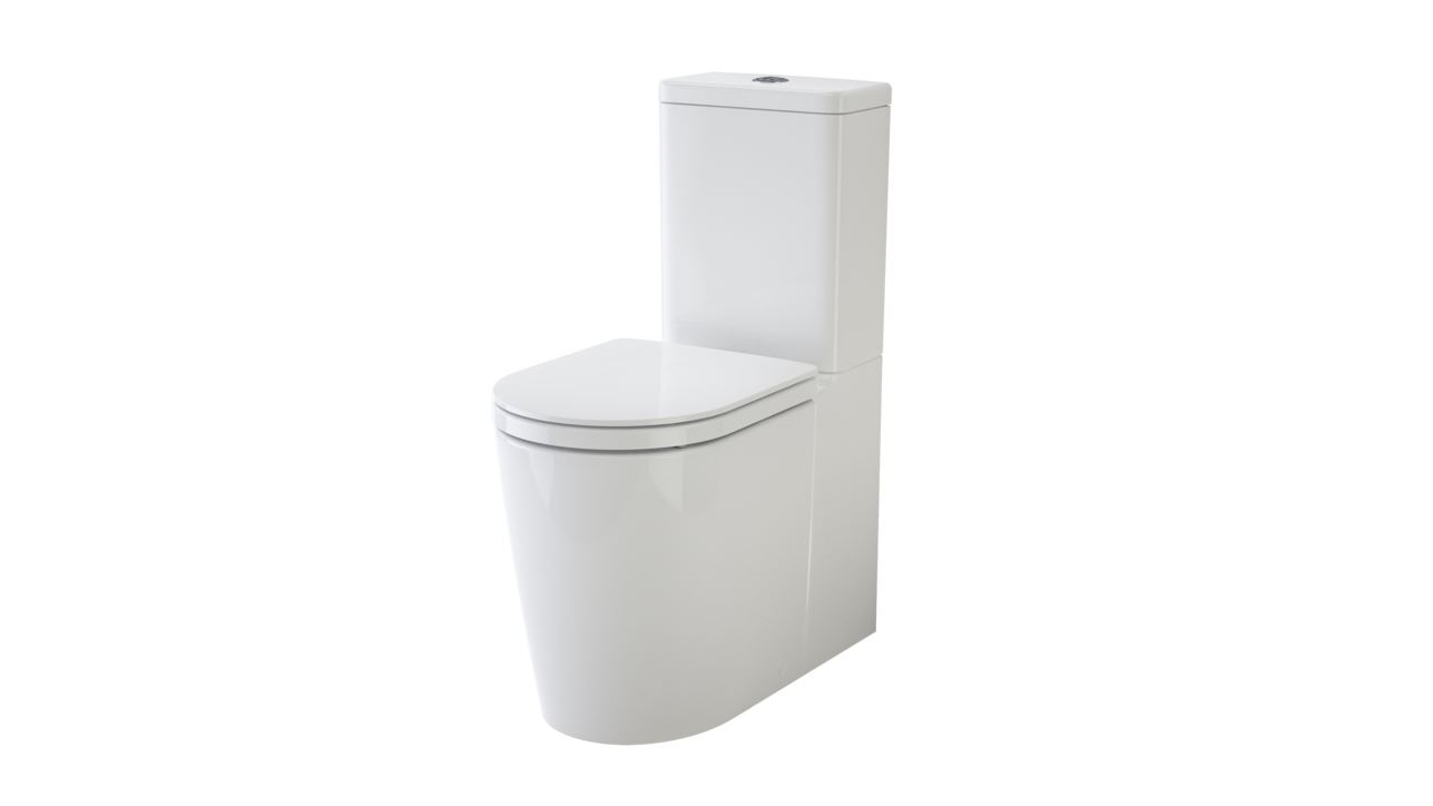 Caroma Liano Clean Flush Easy Height Wall Faced Toilet Suite with Double Flap Seat 