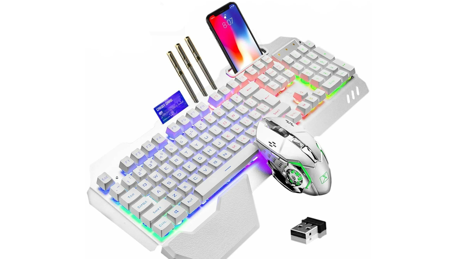 104-Keys RGB LED Wireless Gaming Keyboard Mouse Set