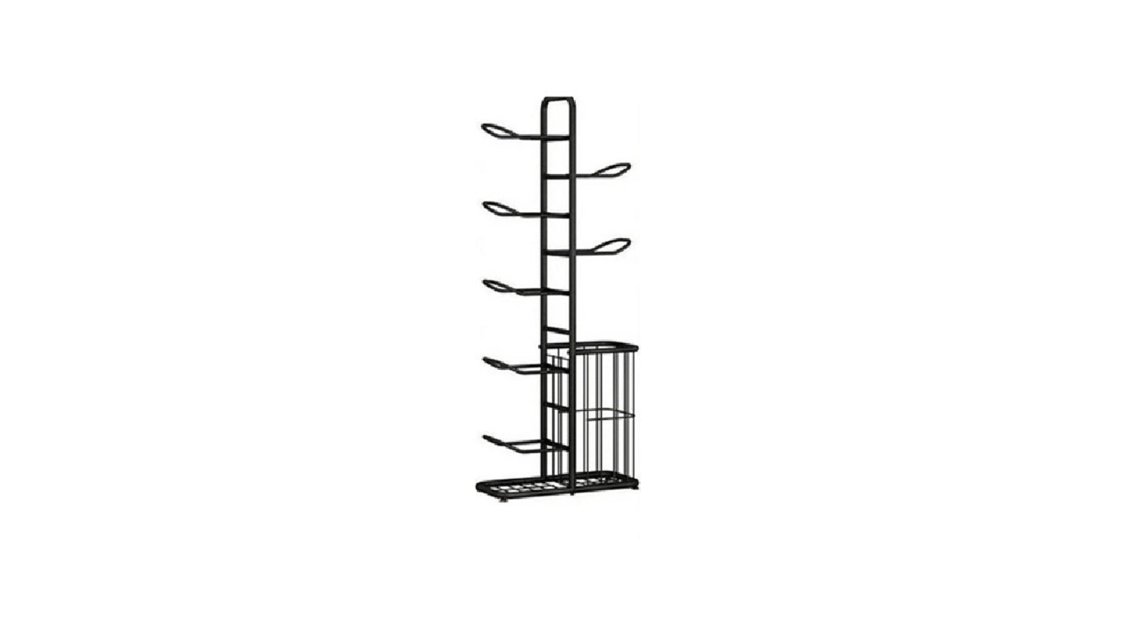 YS Basketball Soccer Storage Rack Sport Ball Organizer