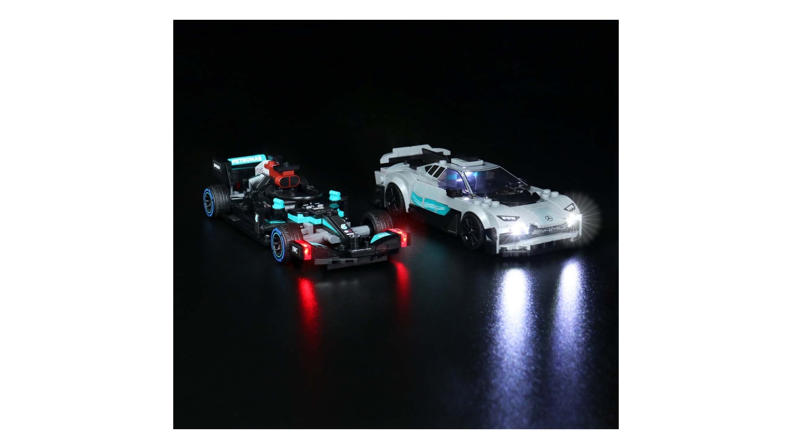 Brick Shine Light kit for Lego Speed Champions Mercedes AMG 76909 Classic Version