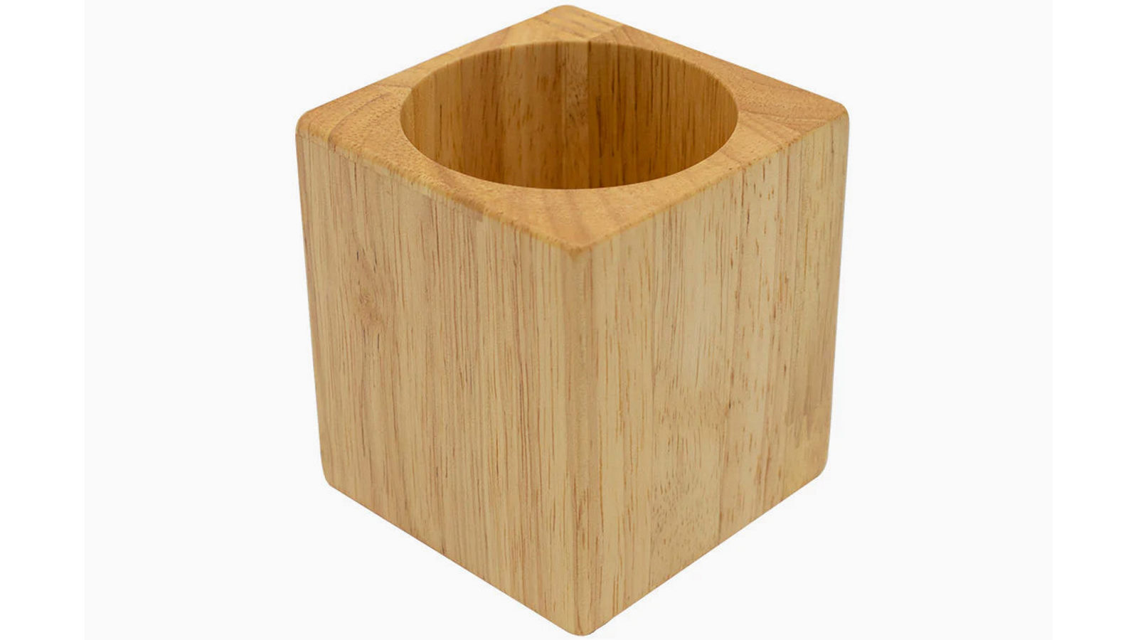 Desky Rubberwood Natural Wooden Pen Holder Desk Accessories