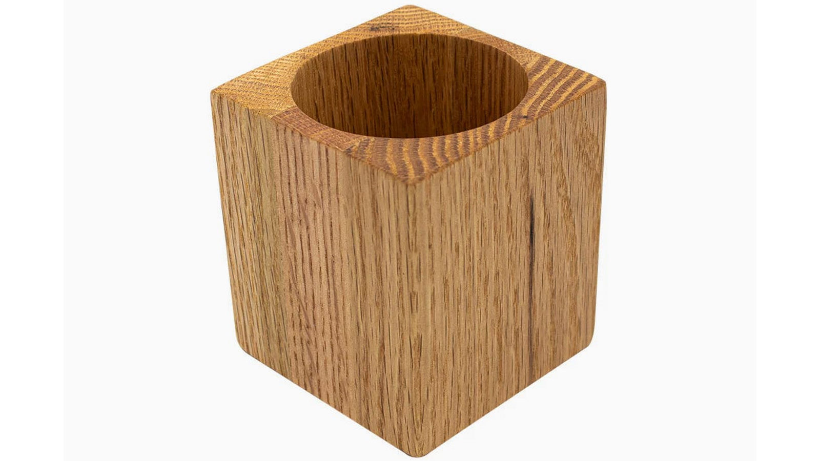 Desky Hardwood Red Oak Wooden Pen Holder Desk Accessories