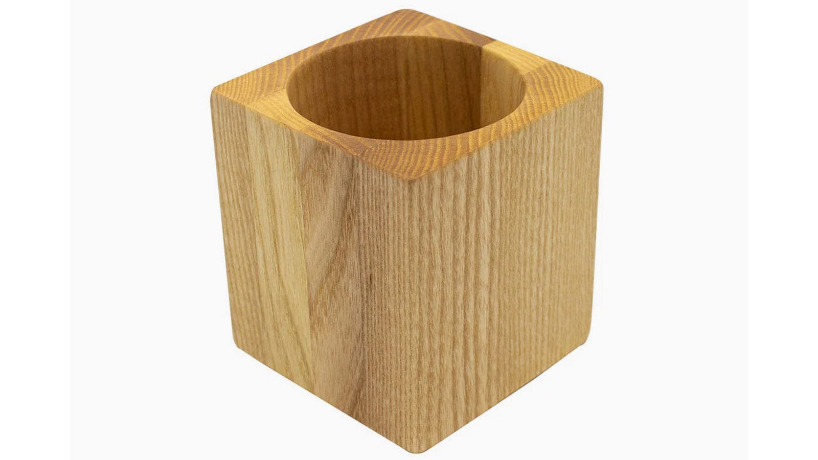 Desky Hardwood White Ash Wooden Pen Holder Desk Accessories