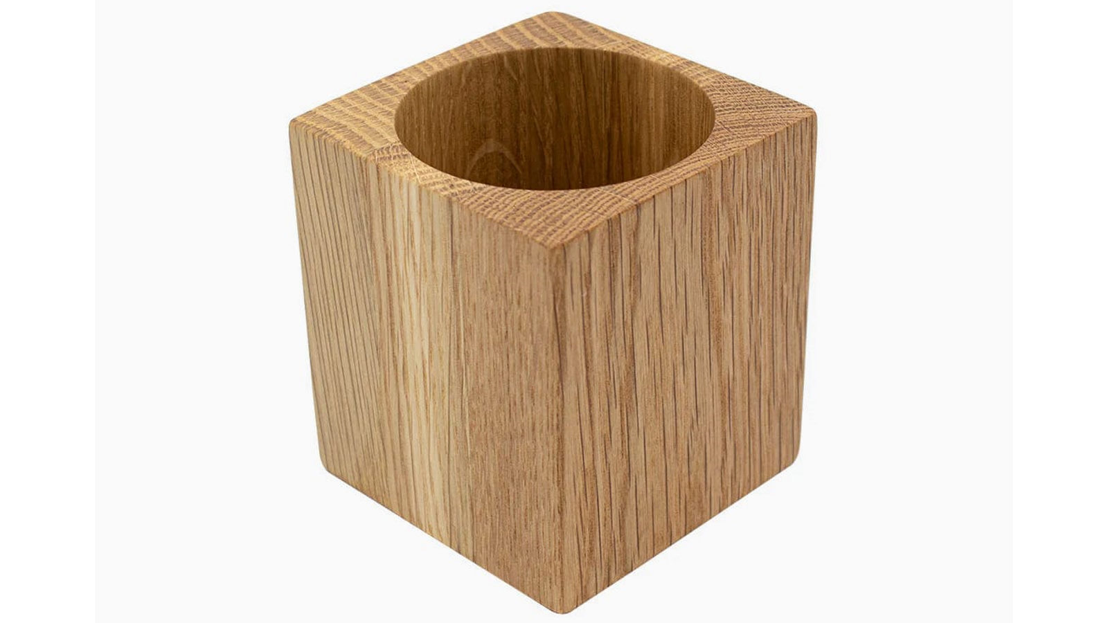 Desky Hardwood White Oak Wooden Pen Holder Desk Accessories