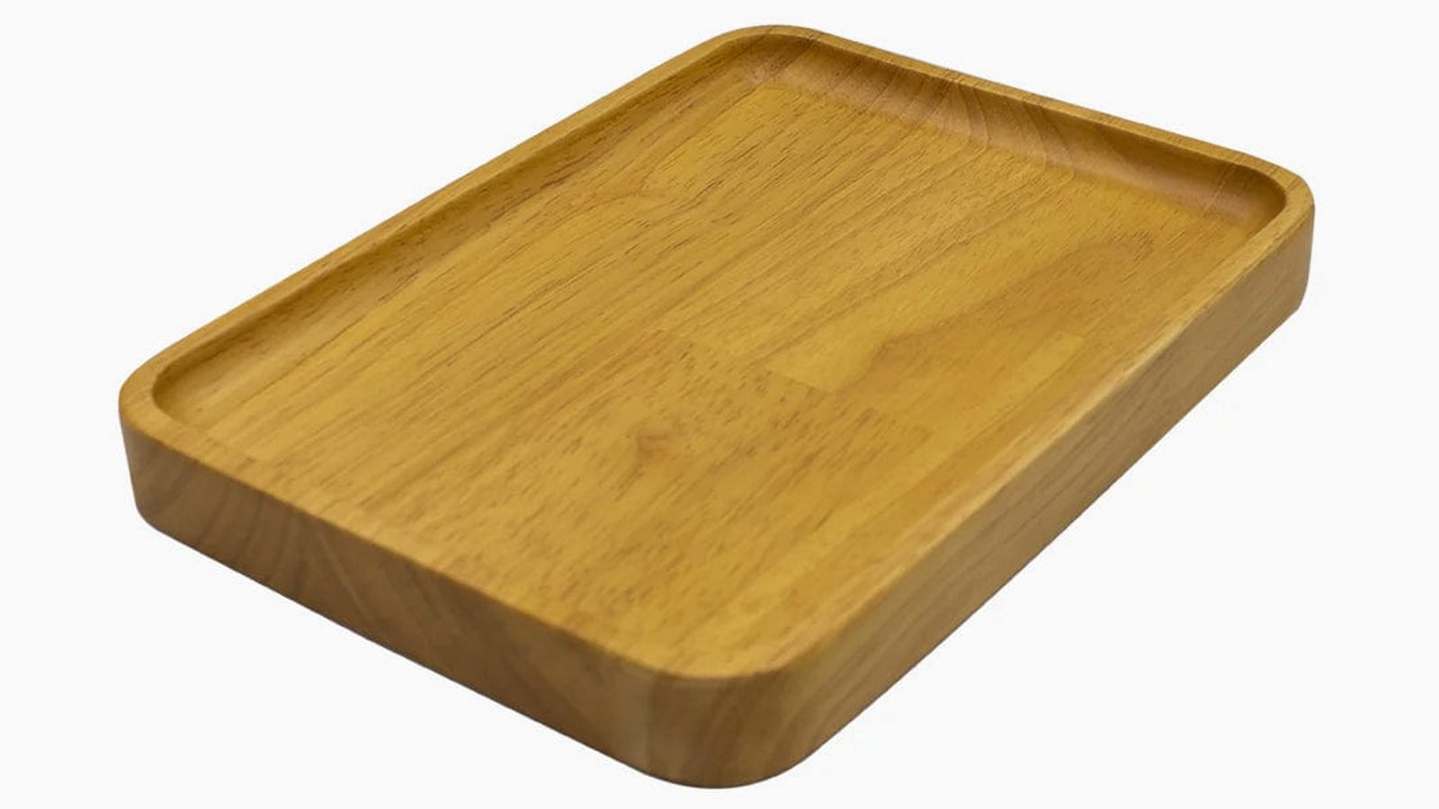 Desky Rubberwood Light Oak Large Tray Wooden Desk Accessories
