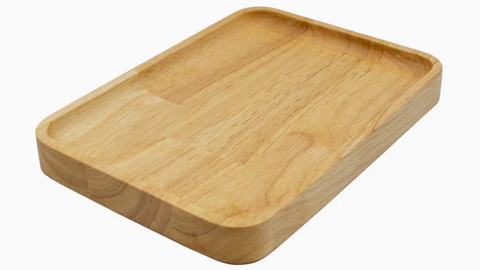 Desky Rubberwood Natural Large Tray Wooden Desk Accessories
