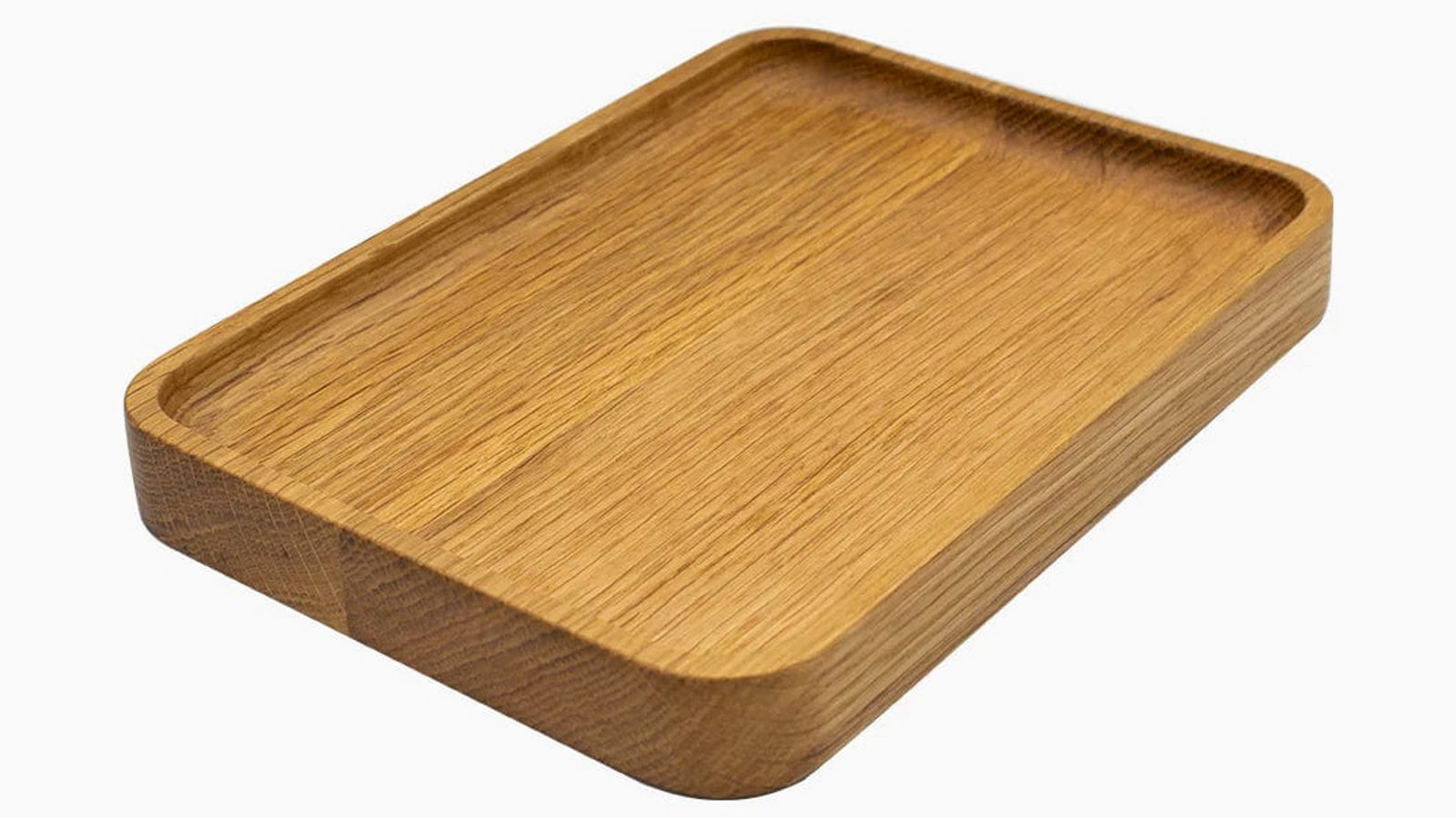 Desky Hardwood White Oak Large Tray Wooden Desk Accessories