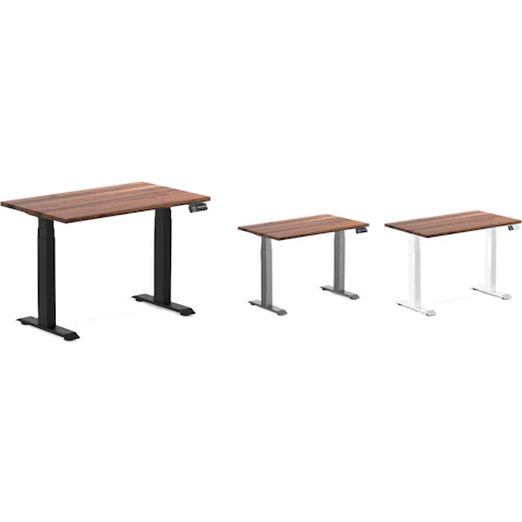 Desky Walnut Dual Mini Hardwood Sit Stand Desk