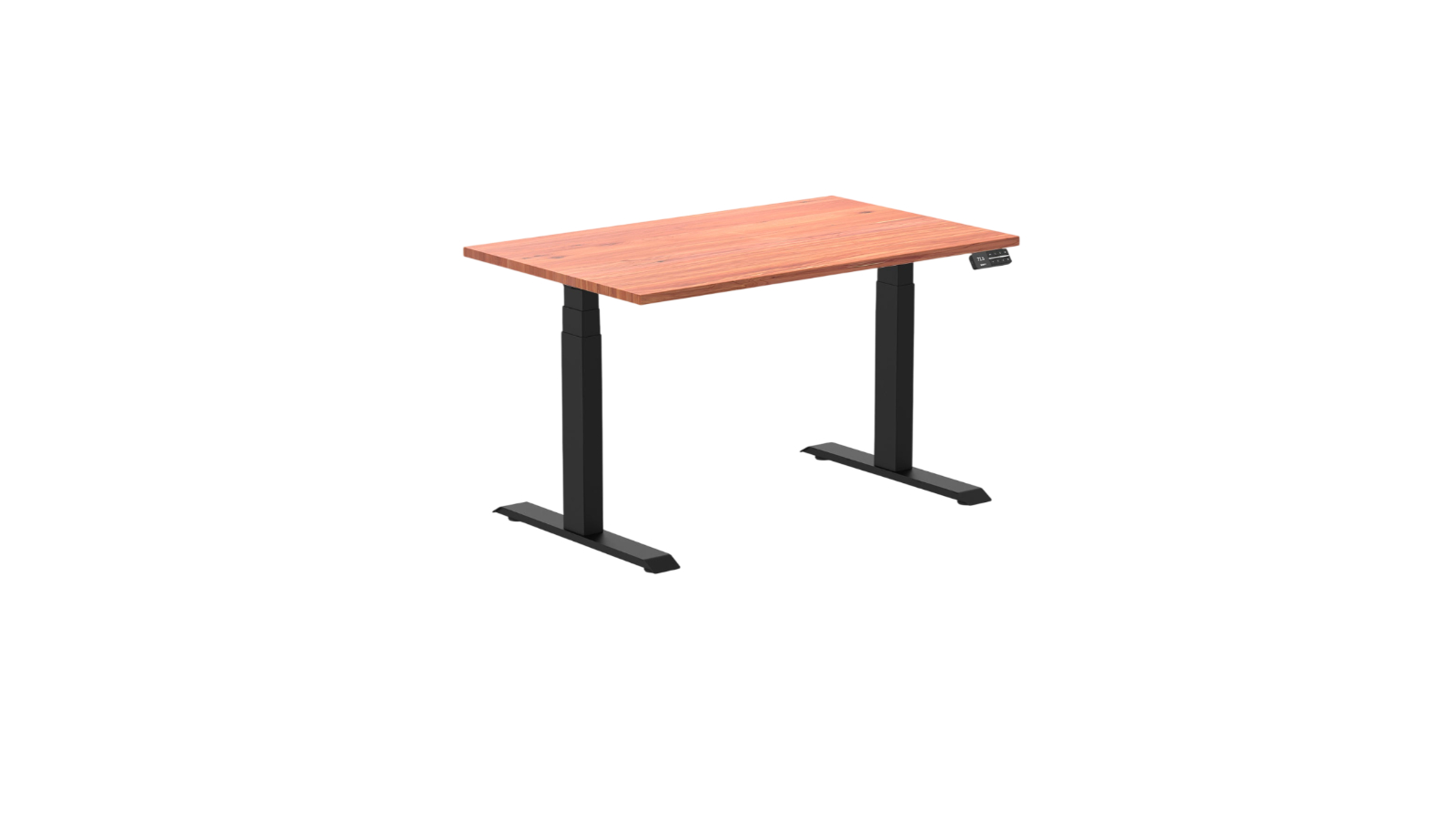 Desky 120 x 75cm Red Cedar Dual Softwood Sit Stand Desk - Matte Black