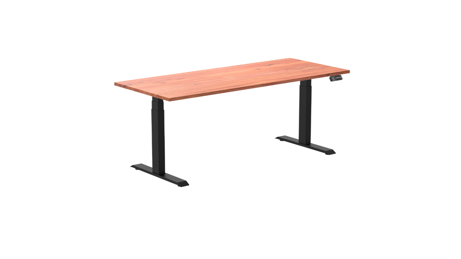 Desky 180 x 75cm Red Cedar Dual Softwood Sit Stand Desk - Matte Black